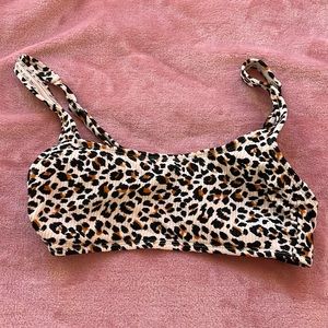 Cheetah print target bikini top